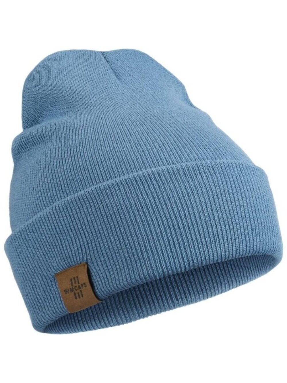 Men and Women Blue Acrylic Stretchy Daily Knit Warm Winter Beanie Hats